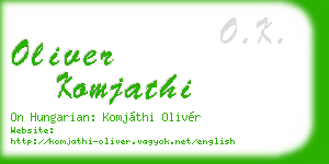oliver komjathi business card